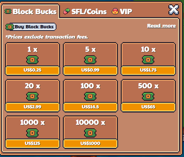 Buy Block Bucks