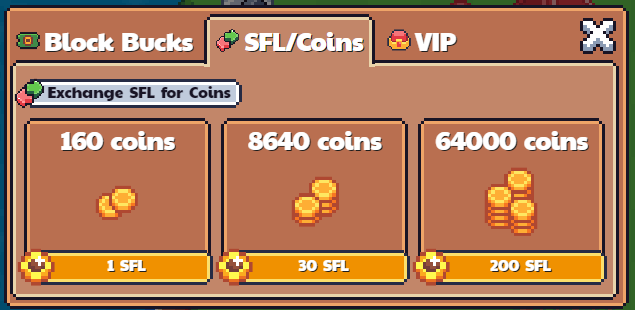 Exchange $SFL for Coins